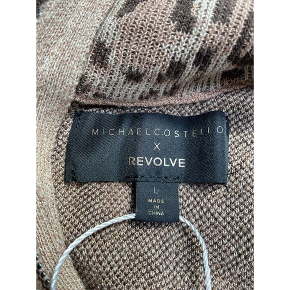 Michael Costello x Revolve 'Isabella' Brown Rayon Bodysuit Size L - Picture 4 of 5